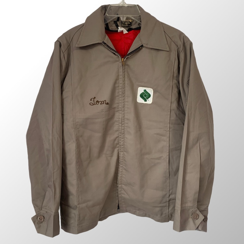 Vintage Unitog Felco Lined Jacket Mens Large Workwear Pockets Union USA 'Tom'‎